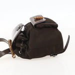 Gucci Vintage Bamboo Backpack Nylon and Patent Leather Mini - image 3