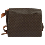 Celine Vintage Macadam Circle Logo Shoulder Bag Canvas and Leather - image 2