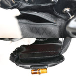 Gucci Vintage Bamboo Backpack Nylon and Patent Leather Mini - image 15