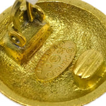 Chanel Vintage CC Round Clip-On Earrings Metal Small - image 4
