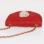 Chanel Camellia Rounded Clutch Satin and Leather - image 6
