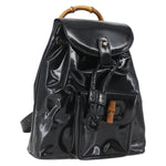 Gucci Vintage Bamboo Backpack Patent Mini - image 20