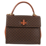 Celine Vintage Convertible Top Handle Bag Macadam Coated Canvas Medium - image 19