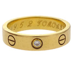 Cartier Love Wedding Band 1 Diamond Ring 18K Rose Gold with Diamond - image 1