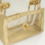 Chanel Classic Single Flap Bag Quilted Applique Vinyl Jumbo 30 x 20 x 10 - image 10