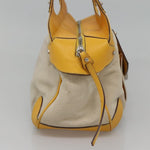 Salvatore Ferragamo Gancini handbag Canvas and Leather - image 3