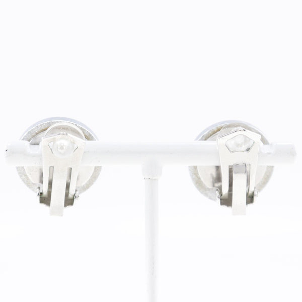 Chanel CC Round Clip-On Earrings Glitter Resin