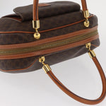 Celine Vintage Macadam Handbag Canvas and Leather - image 15