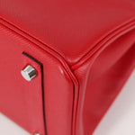 Hermes Birkin Handbag Red Epsom with Palladium Hardware 30 - image 10
