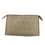 Christian Dior Vintage Honeycomb Zip Pouch Canvas and Leather - image 2