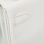 Hermes Kelly Handbag White Epsom with Palladium Hardware 28 - image 15