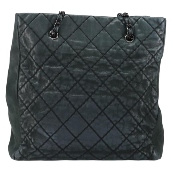 Chanel CC Charm Tote Quilted Iridescent Calfskin Tall