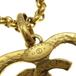 Chanel CC Heart Pendant Necklace Metal - image 3