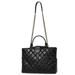 Chanel Gold Bar Tote Quilted Aged Calfskin Small - image 2