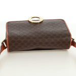Celine Vintage Macadam Circle Logo Shoulder Bag Canvas and Leather - image 16