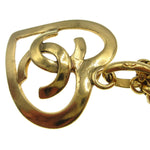 Chanel CC Heart Pendant Necklace Metal - image 5