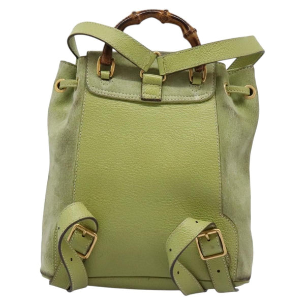 Gucci Gucci bamboo backpack daim mini