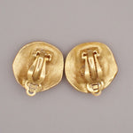 Chanel Vintage CC Round Clip-On Earrings Metal Small - image 2