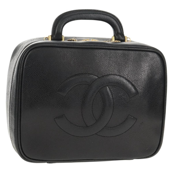 Chanel Vintage Timeless Zip Around Vanity Case Caviar Small - image 1