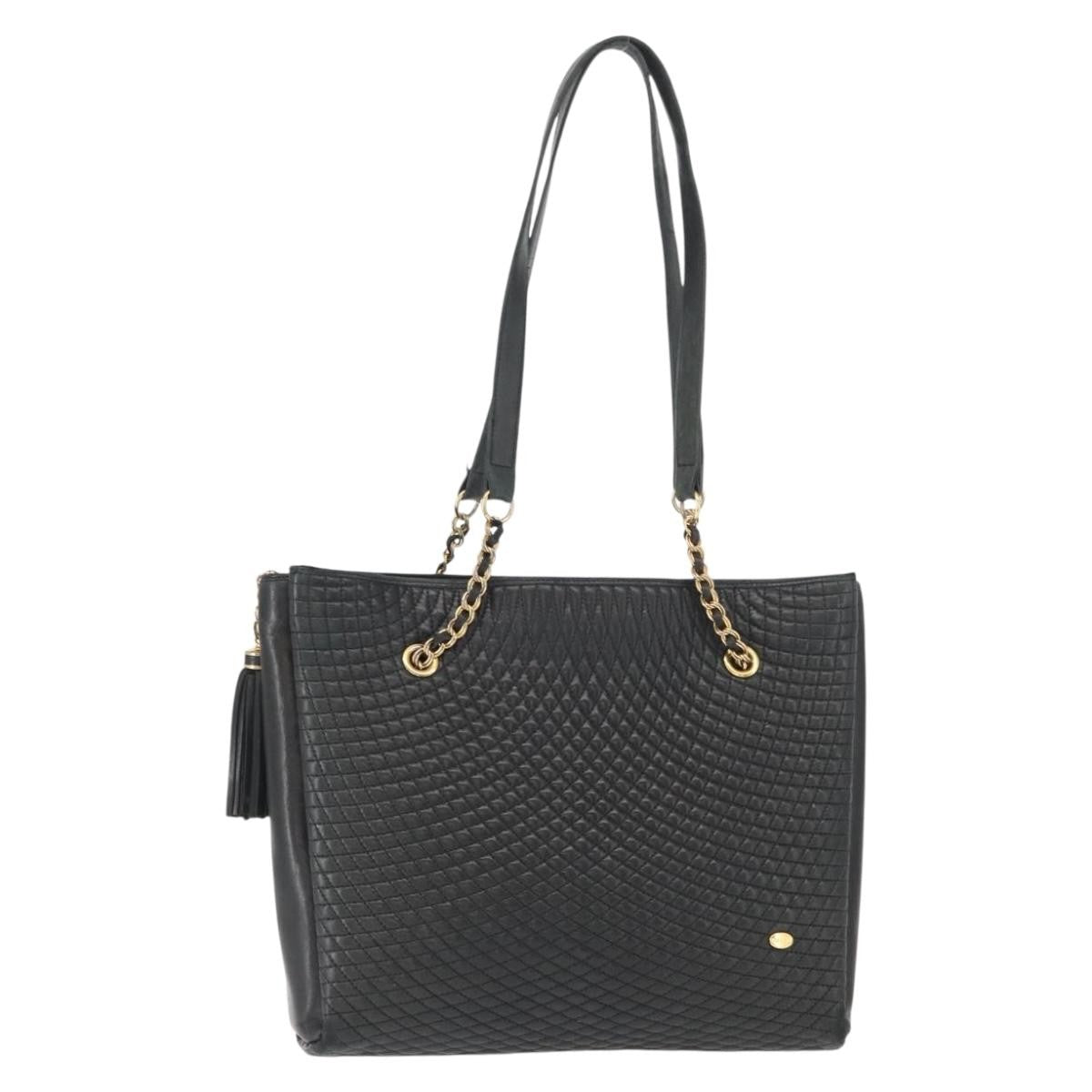 Bally Vintage Chain Shoulder Bag Quilted Leather - image 1