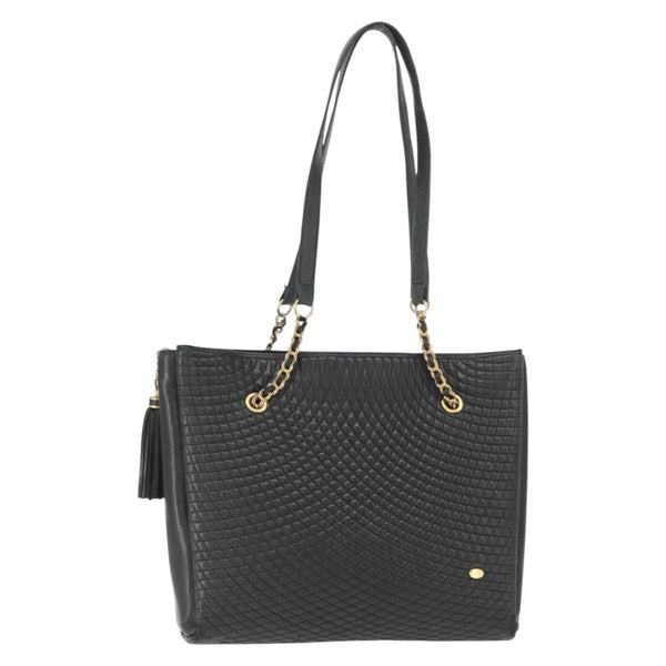 Bally Vintage Chain Shoulder Bag Quilted Leather - image 1