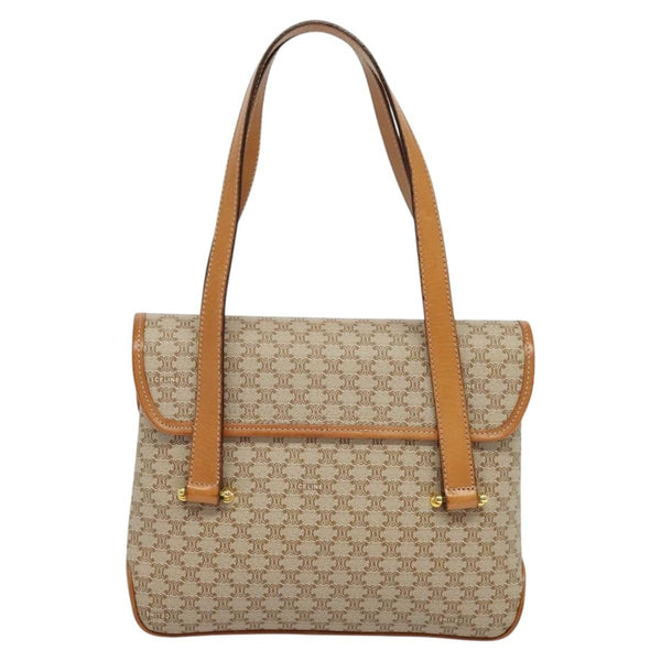 Celine Vintage Macadam Handbag Canvas and Leather