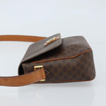 Celine Vintage Macadam Circle Logo Shoulder Bag Canvas and Leather - image 4