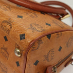 MCM Visetos Handbag Canvas and Leather - image 12