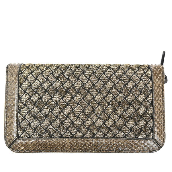 Bottega Veneta Intrecciato Long Zip  Wallet Leather