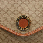Celine Vintage Macadam Circle Logo Shoulder Bag Canvas and Leather - image 13