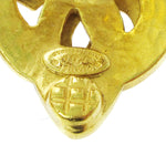 Chanel Vintage CC Heart Cut Out Drop Clip-On Earrings Metal - image 4