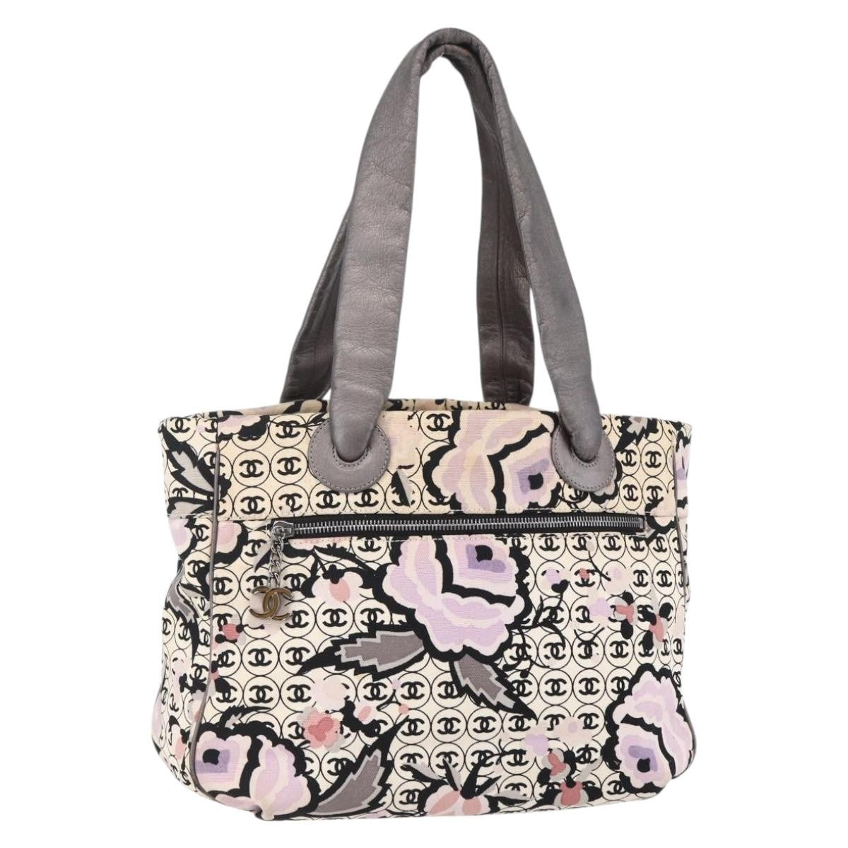 Chanel Vintage Floral Tote Canvas - image 1