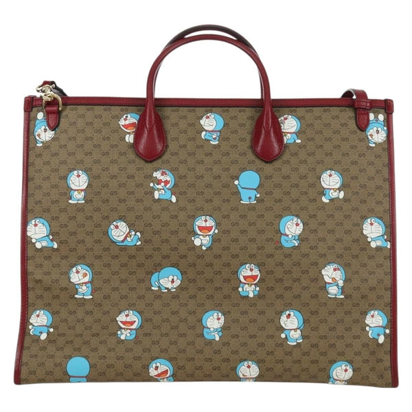 Gucci Doraemon Tote Printed Mini GG Coated Canvas Large