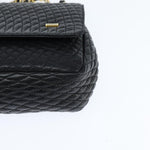 Bally Vintage Chain Shoulder Bag Quilted Leather - image 8