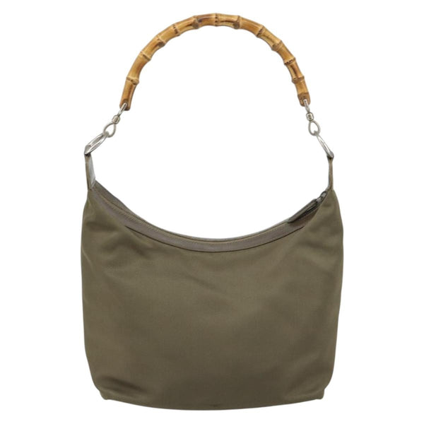 Gucci Vintage Bamboo Shoulder Bag Nylon