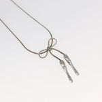 Christian Dior Bow CD Pendant Necklace Metal with Crystal - image 3