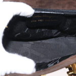 Salvatore Ferragamo Gancini handbag Suede - image 5