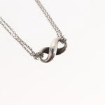 Tiffany & Co. Infinity Double Chain Pendant Necklace Silver - image 4
