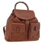 Gucci Vintage Bamboo Backpack Leather - image 14