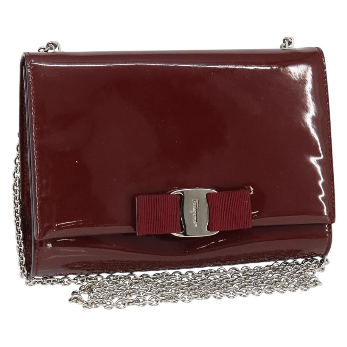Salvatore Ferragamo Vala Chain Shoulder bag Patent leather - image 1