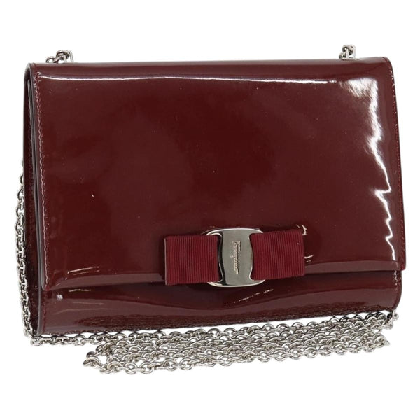 Salvatore Ferragamo Vala Chain Shoulder bag Patent leather - image 1
