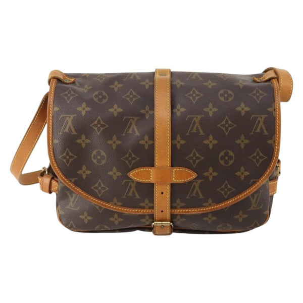 Louis Vuitton Saumur Handbag Monogram Canvas 30
