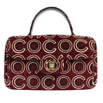 Chanel CC Top Handle Bag Coco Print Velvet Medium - image 1