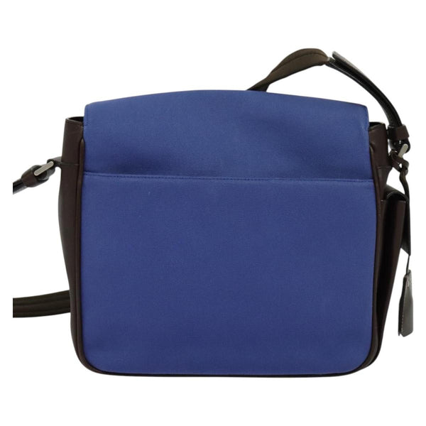 Prada Impunturato Buckle Flap Messenger Bag Canvas