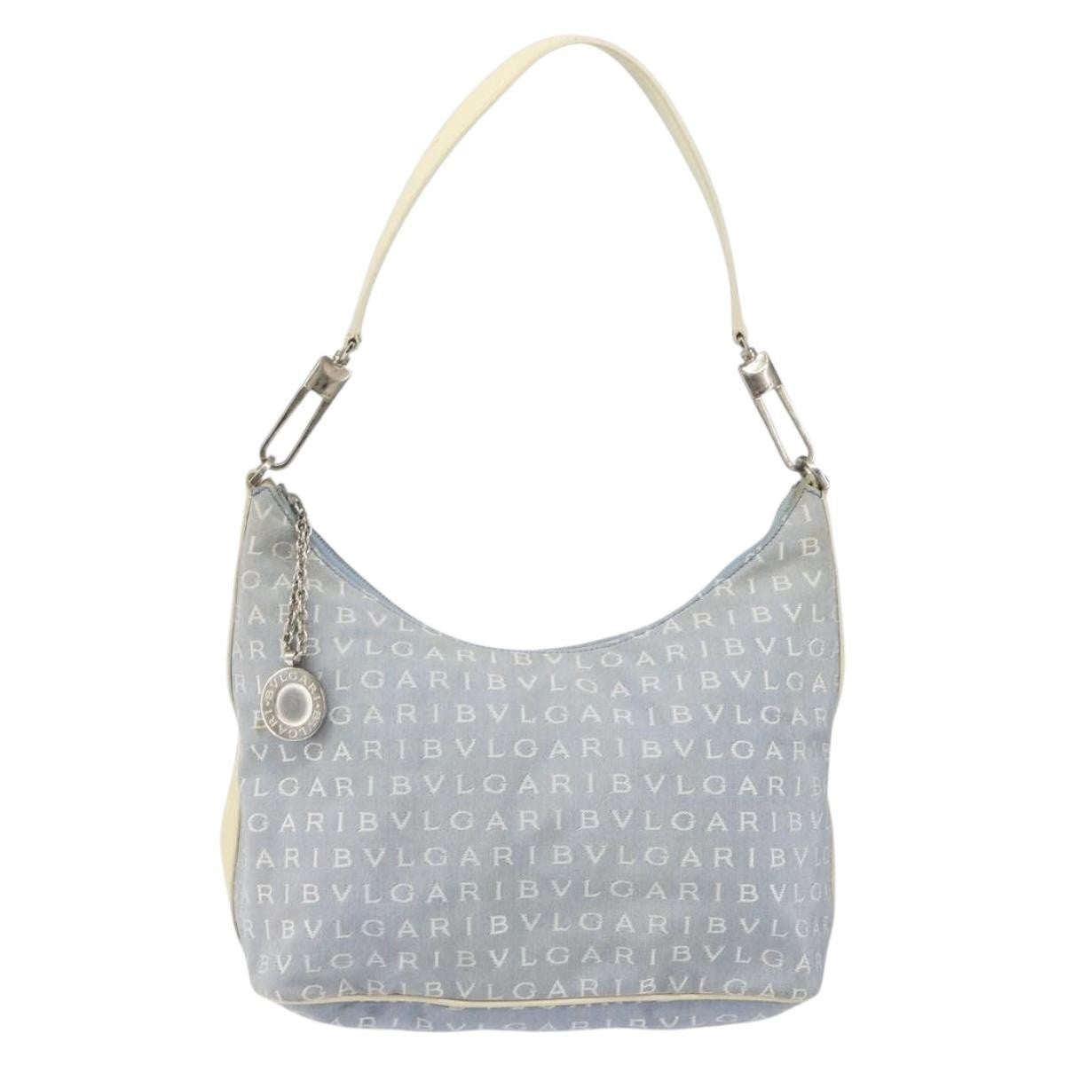 Bvlgari Logomania Shoulder Bag Canvas with Leather - image 1