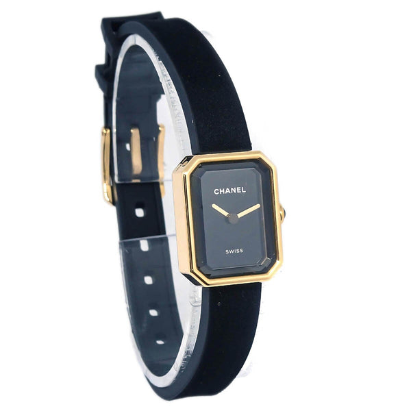 Chanel Premiere Velours Mini Quartz Watch Titanium with Yellow Gold and Velvet Rubber with Diamond Dial 15 - image 1