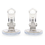 Chanel CC Round Clip-On Earrings Glitter Resin - image 3