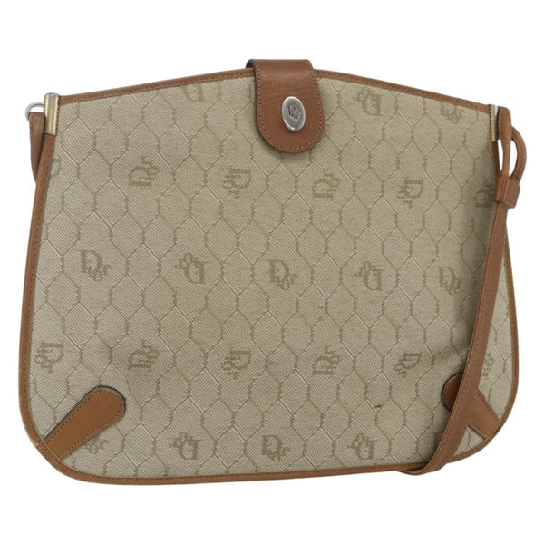 Christian Dior Vintage Honeycomb Shoulder Bag Canvas and Leather - image 1