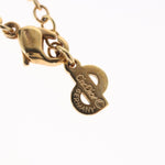 Christian Dior Vintage Logo Round Pendant Necklace Metal and Crystals - image 8