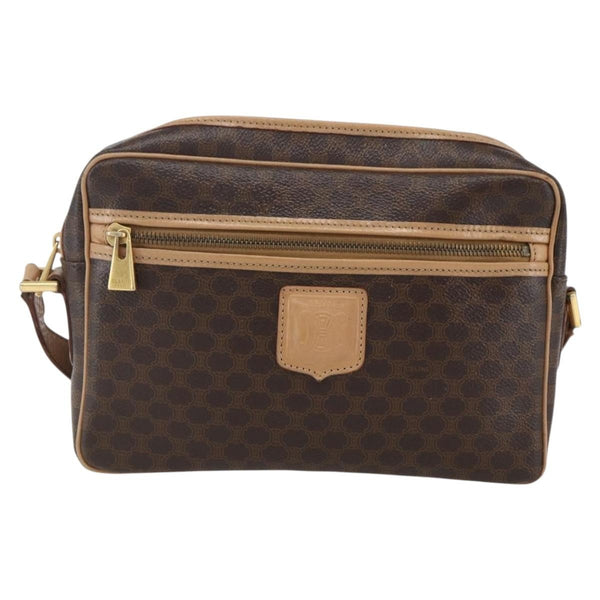 Celine Vintage Macadam Shoulder Bag Canvas and Leather - image 1